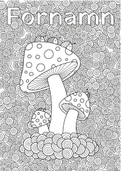 Gratis färgläggning Höst Svamp Komplexa målarbilder Zentangle