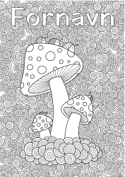 Gratis tegning Høst Sopp Komplekse fargelegginger Zentangle