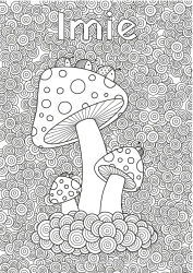 Kolorowanka za darmo Jesień Grzyb Złożone kolorowanki Zentangle