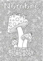 Colorear gratis Otoño Champiñone Dibujos complejos para colorear Zentangle
