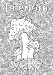Coloriage gratuit Automne Champignon Coloriages complexes Zentangle