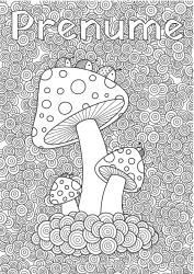 Desen liber de colorat Toamnă Ciupercă Desene de colorat complexe Zentangle