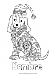 Dibujo libre Invierno Mandala Perro Animales Perros y gatos