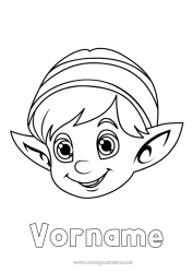 Kostenlose Zeichnung Weihnachtself Elfen Ausmalbilder