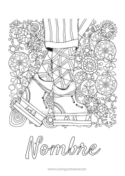 Colorear gratis Sport Invierno Copos de nieve Doodle Deportes de Invierno Patinaje Artístico