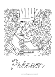 Dessin gratuit Sport Hiver Flocons de neige Doodle Sports d'hiver Patinage