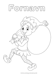 Gratis farvelægning Jule-nisser Farvelægningsnisser