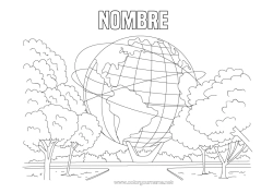 Dibujo libre Geografía Árbol Planetas y sistema solar Tierra Astronomía Globo terráqueo