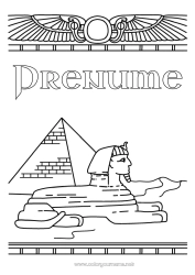 Pagină de colorat personalizată Egipt Piramidă Monument Istorie