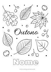 Desenho grátis Outono Folhas Folhas secas