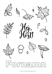 Gratis färgläggning Höst Blad Döda löv