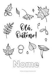 Desenho grátis Outono Folhas Folhas secas