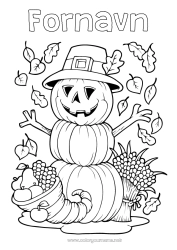 Gratis fargelegging Gresskar Halloween Høst