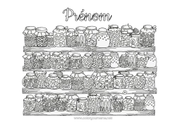 Coloriage à personnaliser Coloriages complexes Confiture