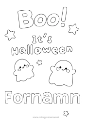 Gratis teckning Spöke Halloween Lätta målarbilder Boo