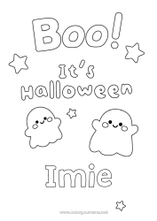 Rysunek za darmo Duch Halloween Łatwe kolorowanki Boo