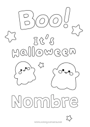 Dibujo libre Fantasma Halloween Dibujos fáciles para colorear Boo