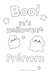 Dessin gratuit Fantôme Halloween Coloriages faciles Boo