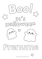Desen liber de colorat Fantomă Halloween Desene de colorat ușoare Boo