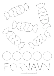 Gratis farvelægning Slik Børneaktiviteter Nem farvelægning Tegn og farvelæg