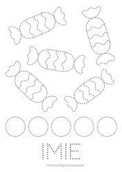 Rysunek za darmo Cukierki Aktywności dla dzieci Łatwe kolorowanki Śledź i koloruj
