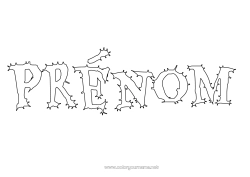 Coloriage gratuit Halloween Nom décoré