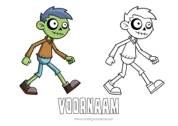 Kleurplaat aanpassen Mummie Eenvoudige kleurplaten Kleuren met Model