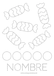 Dibujo libre Caramelos Dibujos fáciles para colorear Trazo y color