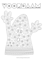 Gratis tekening Spook Bloemen Zentangle