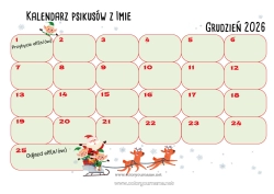 Rysunek za darmo Świąteczne skrzaty Kalendarze i planery