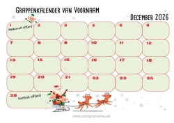 Kleurplaat aanpassen Kerstelf Kalenders en planners