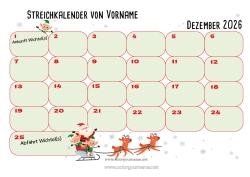 Malvorlage anpassen Weihnachtself Kalender und Planer