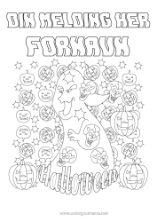 Fargeleggingssiden å tilpasse Spøkelse Monster Gresskar Halloween Jack O'Lantern Påmelding 