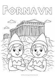 Gratis tegning Julealver Fargelegging av nisser Hellas Julealvens reise Flere rampenisser Fargelegging av luringer på reise