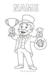 Colouring to customise Cup, Trophy, Medal Games And Toys Competitions And Awards Money Cup, Trophy