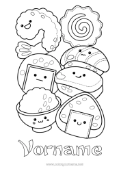 Kostenlose Zeichnung Kawaii Sushi