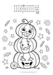Rysunek za darmo Cukierki Dynia Halloween Jack O'Lantern