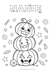 Free drawing Sweets Pumpkin Halloween Jack O'Lantern
