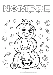 Dibujo libre Caramelos Calabaza Halloween Jack O'Lantern