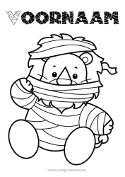Gratis tekening Mummie Leeuw Dier Eenvoudige kleurplaten Wilde dieren van Afrika