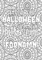 Gratis färgläggning Blommor Halloween Mandala Komplexa målarbilder Dekorativ bakgrund