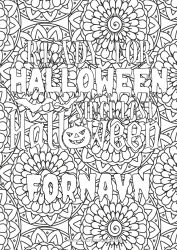 Gratis tegning Blomster Halloween Mandala Komplekse fargelegginger Dekorativ bakgrunn