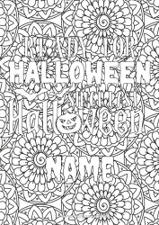 Colouring to customise Flowers Halloween Mandala Complex Colouring Pages Decorative Background