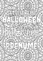 Desen liber de colorat Flori Halloween Mandala Desene de colorat complexe Fundal decorativ