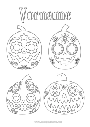 Kostenlose Zeichnung Schädel Día de los Muertos Calaveras, Schädel