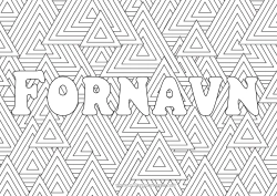 Farvelægningssiden tilpasning Vinter Zentangle Grantræ Geometriske former Dekorativ baggrund Trekant