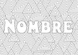 Colorear para personalizar Invierno Zentangle Abeto Formas geométricas Fondo decorativo Triángulo