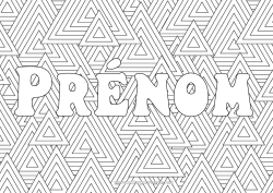 Coloriage à personnaliser Hiver Zentangle Sapin Formes géométriques Fond décoratif Triangle