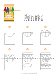 Colorear gratis Actividades para niños Lápiz de color Lápiz Útiles escolares Aprender a dibujar