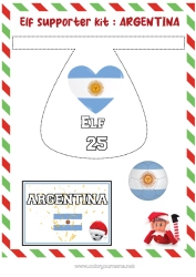 Free colouring Football Sport Christmas Elves Football supporter kit for elf Team sports Mischief of the Trickster Goblin
